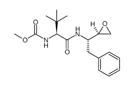 methyl [(2S)-3,3-dimethyl-1-({(1S)-1-[(2R)-oxiran-2-yl]-2-phenylethyl}amino)-1-oxobutan-2-yl]carbamate Structure