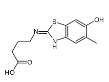 Butanoic acid,4-[(6-hydroxy-4,5,7-trimethyl-2-benzothiazolyl)amino]- Structure