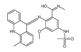 5-(methanesulfonamido)-3-methoxy-N-methyl-2-[(4-methylacridin-9-yl)amino]benzamide结构式