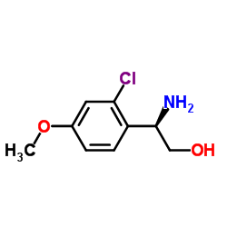 (2R)-2-Amino-2-(2-chloro-4-methoxyphenyl)ethanol结构式