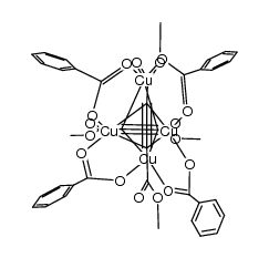 tetrakisbenzoatobis(dimethyl acetylenedicarboxylate)tetracopper(I) Structure