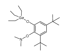 O-(2,4-di-tert-butyl-6-((triethylgermyl)oxy)phenyl)-N,N-dimethylhydroxylamine结构式