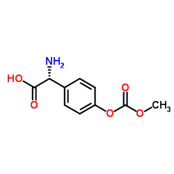 (2R)-Amino{4-[(methoxycarbonyl)oxy]phenyl}acetic acid Structure