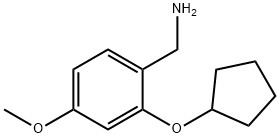 2-(环戊氧基)-4-甲氧苯基]甲胺结构式