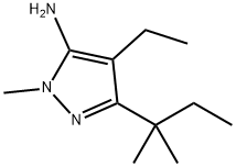 1H-Pyrazol-5-amine, 3-(1,1-dimethylpropyl)-4-ethyl-1-methyl-结构式