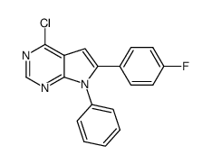 4-chloro-6-(4-fluorophenyl)-7-phenyl-7H-pyrrolo[2,3-d]pyrimidine Structure