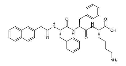 (2-(naphthalen-2-yl)acetyl)-L-phenylalanyl-L-phenylalanyl-L-lysine Structure