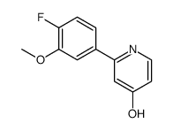 2-(4-fluoro-3-methoxyphenyl)-1H-pyridin-4-one结构式