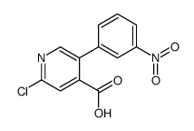 2-chloro-5-(3-nitrophenyl)pyridine-4-carboxylic acid结构式
