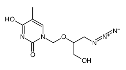 1-((2-azido-1-(hydroxymethyl)ethoxy)methyl)thymine Structure