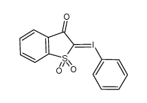 2,3-dihydro-2-phenyliodonium-3-oxo-benzo(b)thiolenide-1,1-dioxide结构式