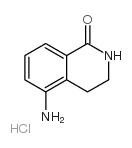 5-AMINO-3,4-DIHYDROISOQUINOLIN-1(2H)-ONE HYDROCHLORIDE结构式
