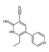 2-amino-3-cyano-6-ethyl-5-(4-pyridyl)pyridine结构式