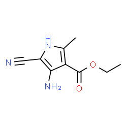 1H-Pyrrole-3-carboxylicacid,4-amino-5-cyano-2-methyl-,ethylester(9CI) Structure