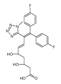 (3R,5S,6E)-9,9-bis(4-fluorophenyl)-3,5-dihydroxy-8-(1-methyltetrazol-5-yl)nona-6,8-dienoic acid Structure