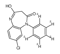 N-Desmethyl Clobazam-d5结构式