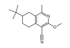 7-t-butyl-4-cyano-3-methoxy-1-methyl-5,6,7,8-tetrahydroisoquinoline结构式