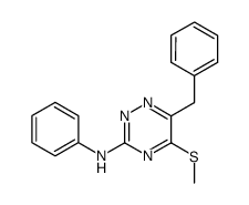 6-benzyl-3-anilino-5-methylthio-1,2,4-triazine Structure