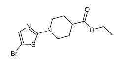 ethyl 1-(5-bromo-1,3-thiazol-2-yl)piperidine-4-carboxylate结构式