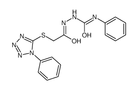 1-phenyl-3-[[2-(1-phenyltetrazol-5-yl)sulfanylacetyl]amino]urea结构式