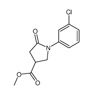 methyl 1-(3-chlorophenyl)-5-oxopyrrolidine-3-carboxylate structure