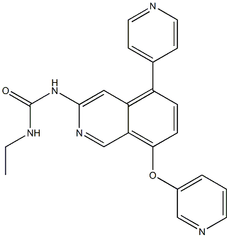 1-ethyl-3-(8-(pyridin-3-yloxy)-5-(pyridin-4-yl)isoquinolin-3-yl)urea Structure