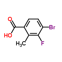 4-Bromo-3-fluoro-2-methylbenzoic acid Structure