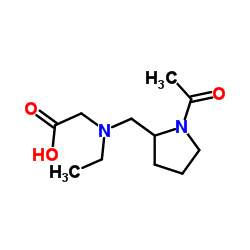 N-[(1-Acetyl-2-pyrrolidinyl)methyl]-N-ethylglycine Structure