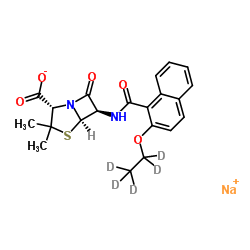 Nafcillin-d5 sodium结构式