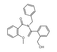 N-benzyl-N-[1-(2-hydroxymethylphenyl)vinyl]-2-methoxybenzamide结构式
