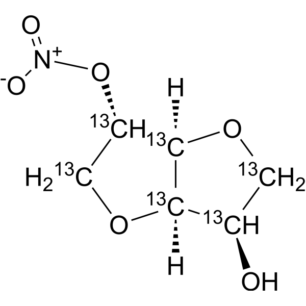 Isosorbide-2-mononitrate-13C6结构式