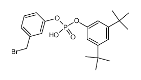 Phosphoric acid 3-bromomethyl-phenyl ester 3,5-di-tert-butyl-phenyl ester结构式