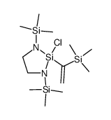 2-Chlor-1,3-bis(trimethylsilyl)-2-(1'-trimethylsilyl-ethenyl)-1,3-diaza-2-silacyclopentan结构式