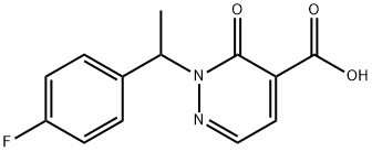 2-[1-(4-Fluoro-phenyl)-ethyl]-3-oxo-2,3-dihydro-pyridazine-4-carboxylic acid Structure