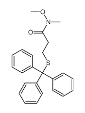 N-methoxy-N-methyl-3-tritylsulfanylpropanamide结构式