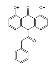 1,8-dihydroxy-10-(1-oxo-2-phenylethy)-9(10H)-anthracenone Structure