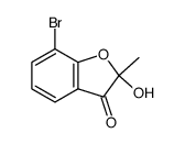 7-bromo-2-hydroxy-2-methyl-2,3-dihydrobenzo(b)furan-3(2H)-one Structure