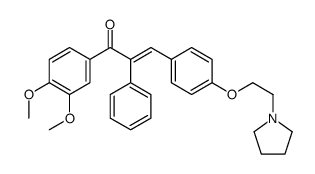 β-(3,4-Dimethoxyphenyl)-α-phenyl-4'-[2-(1-pyrrolidinyl)ethoxy]acrylophenone structure