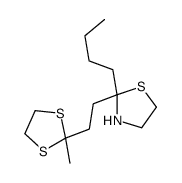 2-butyl-2-[2-(2-methyl-1,3-dithiolan-2-yl)ethyl]-1,3-thiazolidine Structure