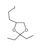(4S)-2,2-diethyl-4-(2-iodoethyl)-1,3-dioxolane结构式