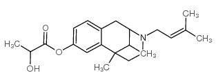 lactic acid, compound with (2α,6α,11R*)-1,2,3,4,5,6-hexahydro-6,11-dimethyl-3-(3-methylbut-2-enyl)-2,6-methano-3-benzocin-8-ol (1:1)结构式