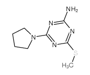 4-methylsulfanyl-6-pyrrolidin-1-yl-1,3,5-triazin-2-amine Structure