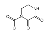 1-Piperazinecarbonyl chloride, 2,3-dioxo- (9CI) structure