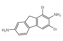 9H-Fluorene-2,7-diamine,1,3-dibromo-结构式