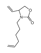 (4S)-4-ethenyl-3-hex-5-enyl-1,3-oxazolidin-2-one结构式