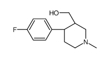 (3R,4R)-4-(4-Fluorophenyl)-3-piperidinemethanol structure