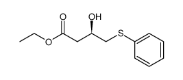 ethyl (R)-3-hydroxy-4-(phenylthio)butanoate Structure