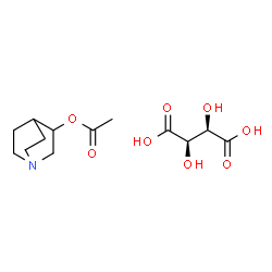 quinuclidin-3-yl acetate (2R,3R)-2,3-dihydroxysuccinate结构式