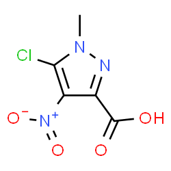 1H-Pyrazole-3-carboxylic acid, 5-chloro-1-methyl-4-nitro-结构式