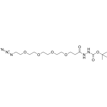 Azido-PEG4-hydrazide-Boc结构式
